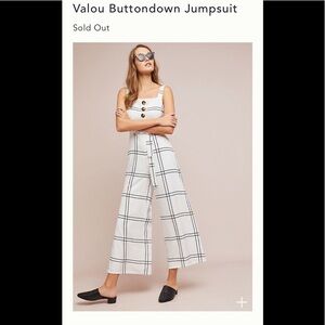 NWT L Anthropologie Sancia Valou ButtonJumpsuit